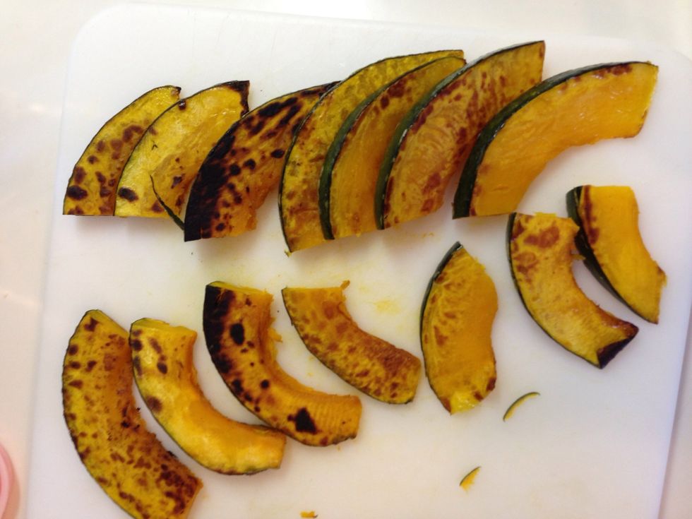 I cut mine in half to let it cool