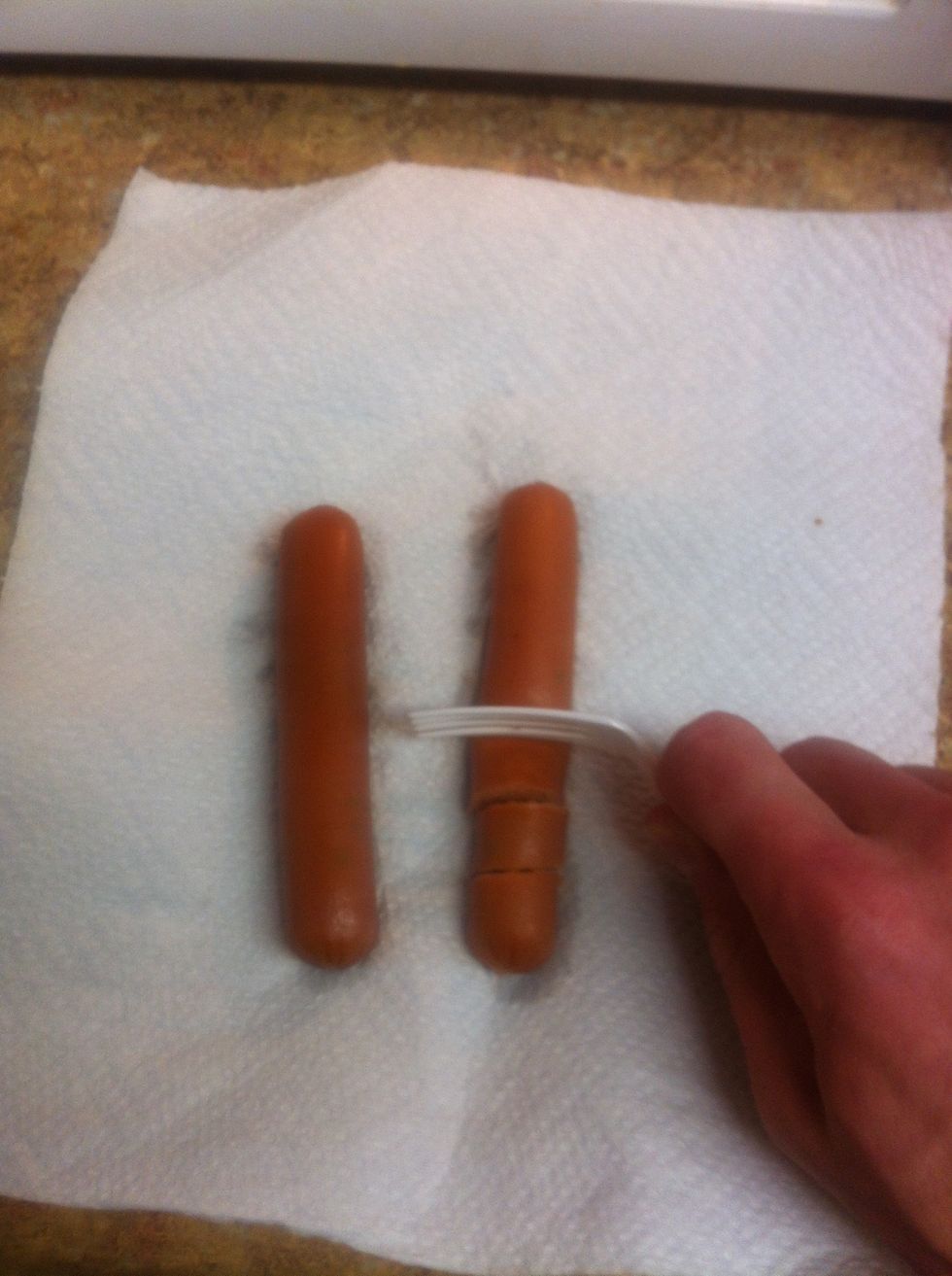 I cut mine up with a fork, as to not dirty another utensil.