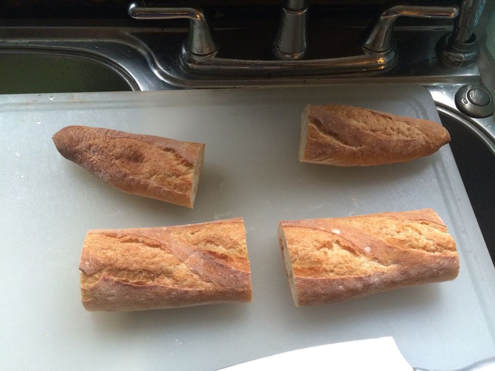 I cut my baguette into buy You make even smaller sizes if you want want