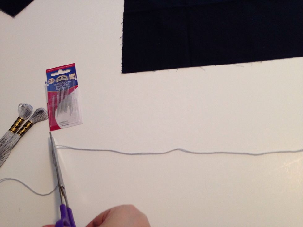 I cut my embroidery floss to about two feet, you can cut it a little shorter depending on your preference.