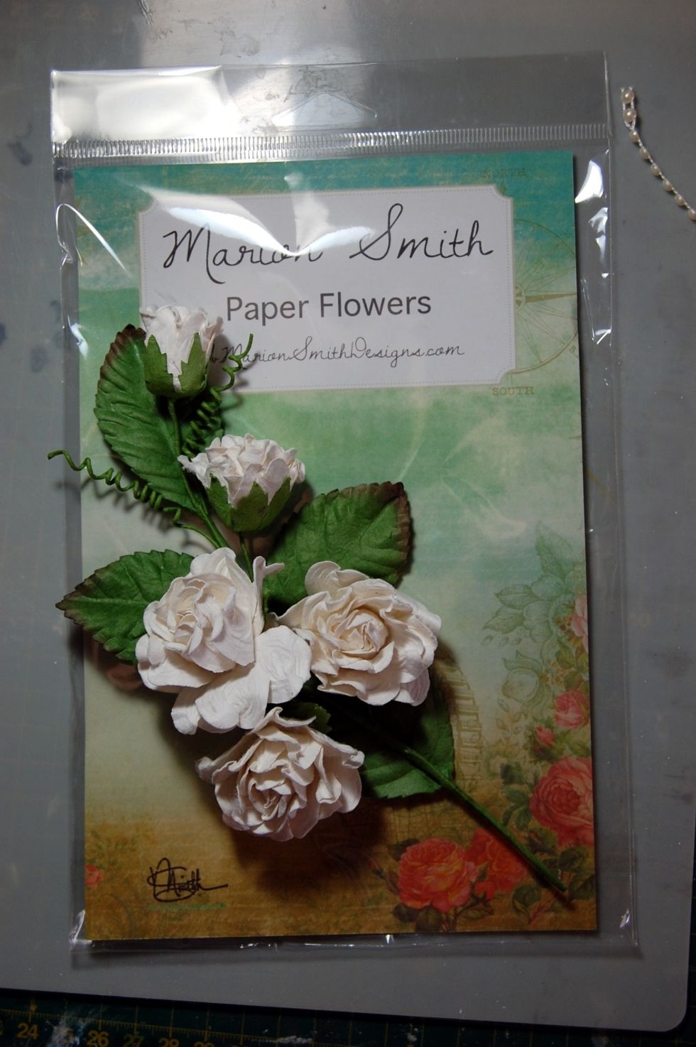 I cut off the flowers and wire twirls from this vine to use in my embellishment clusters