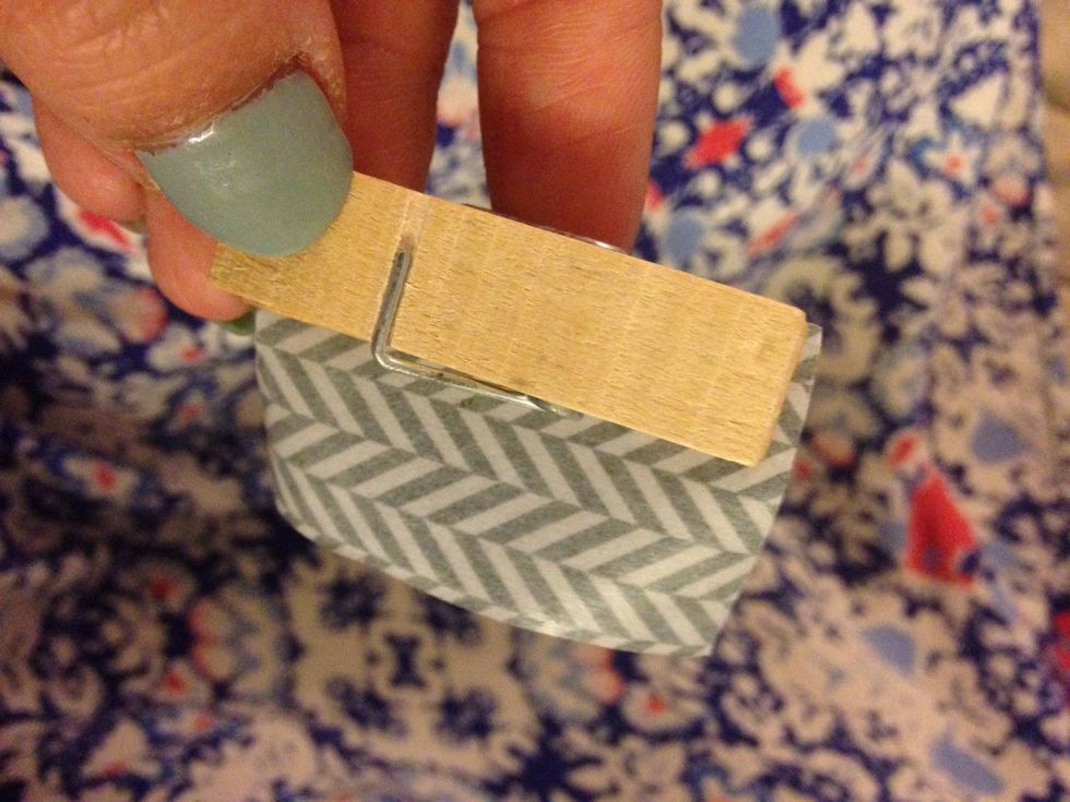 I cut off the tape and then trimmed the edge.