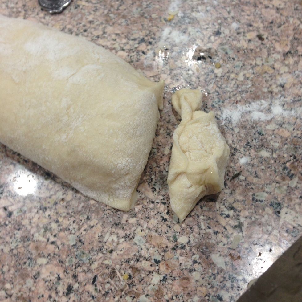 I cut out little bit from both side of the corner.