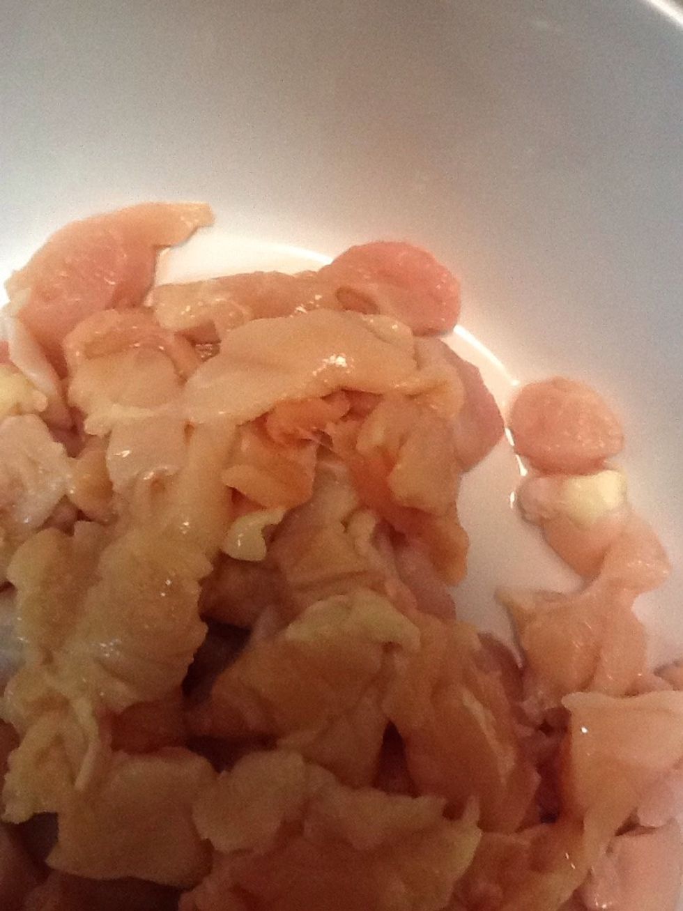 I cut up 3 chicken breast in chunks