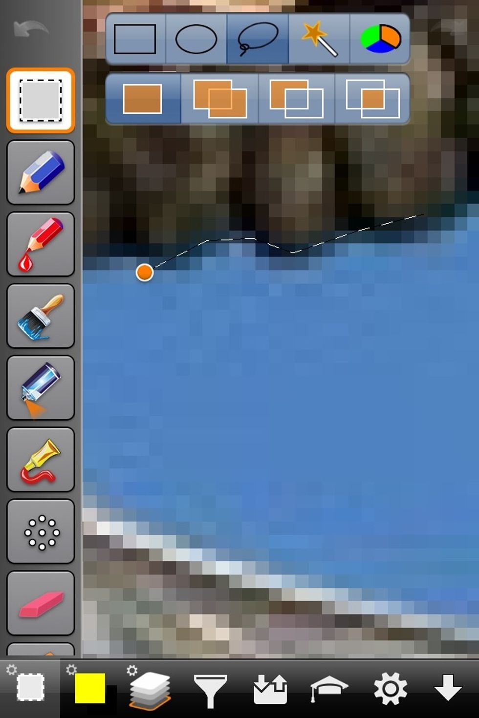 I'd trace out the eagle.