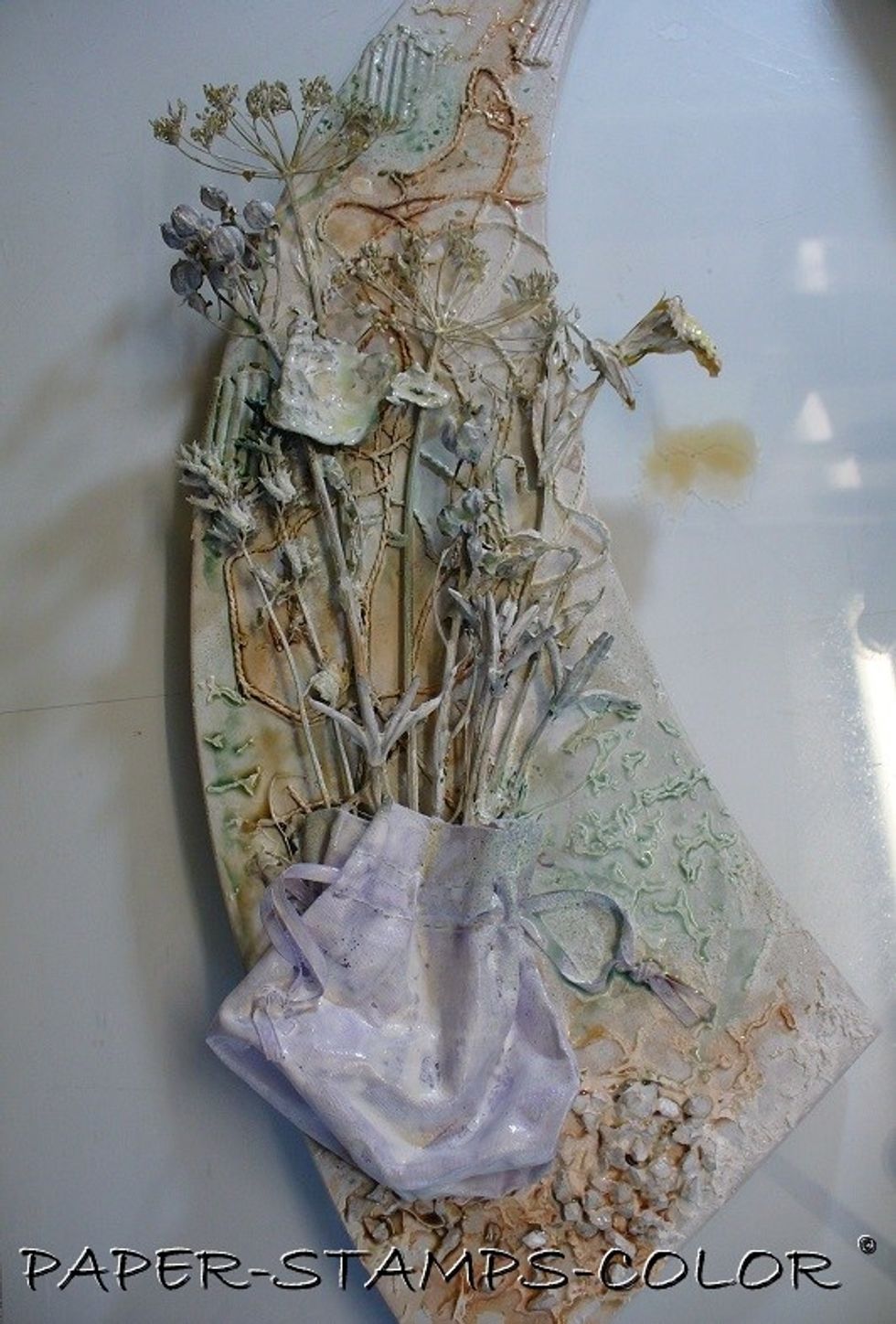 I decided to add some Clover Colorations Spray, but regretted it immediately... it's a gorgeous color, but not what I wanted for this project.