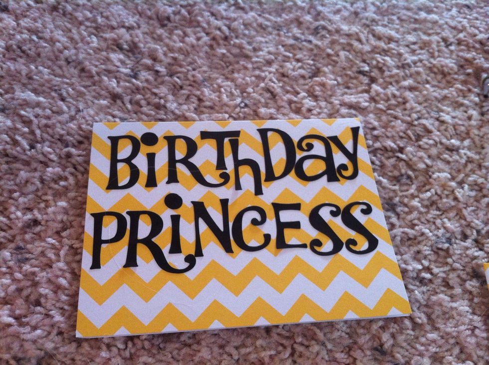I decided to put "Birthday Princess" on the front of the card for my sister! :-)