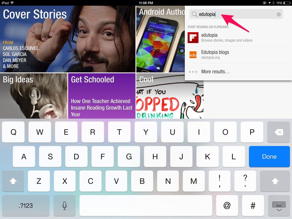 I decided to search for the Edutopia RSS feed. You may bed to press the "More results" button to find what you are looking for. You can preview what it loos like before you subscribe.