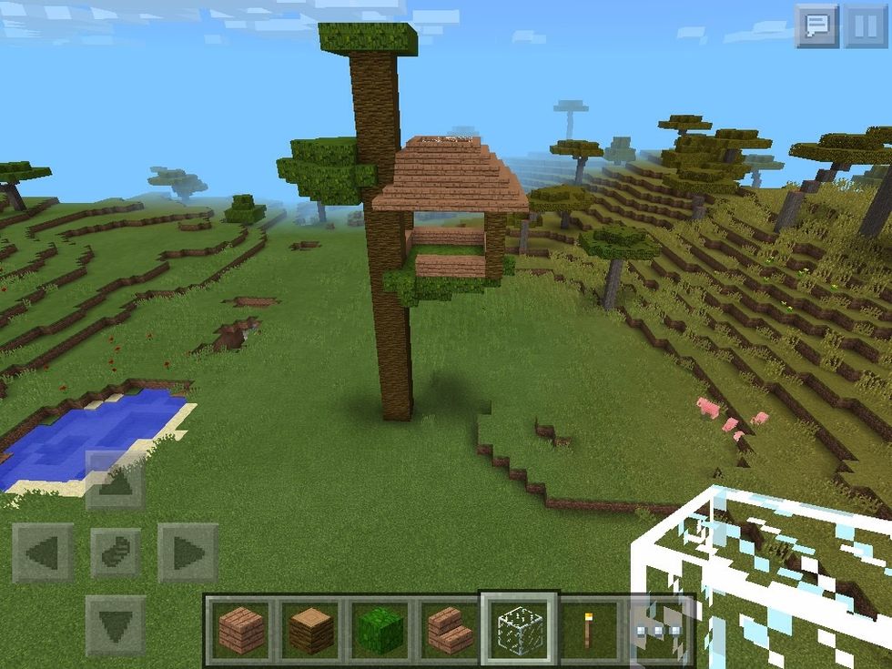 I did a basic square house with a triangle roof