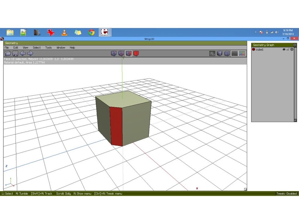I did a BEVEL on one of the edges. There is also an operation called CHAMFER which gives a similar effect.