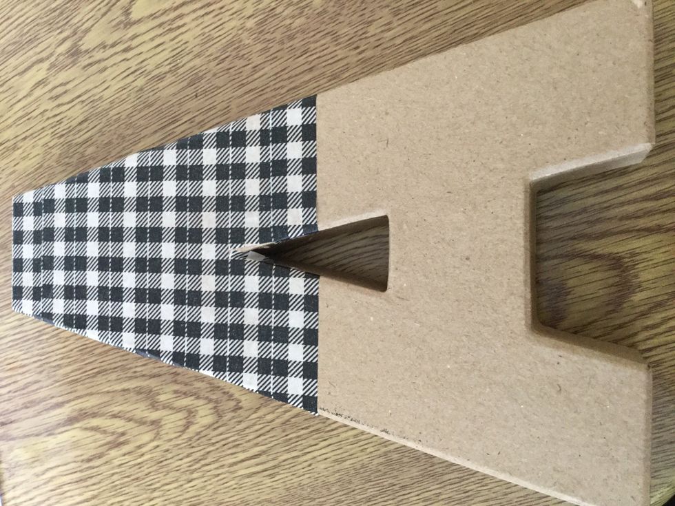 I did it by covering the whole front then going around the sides