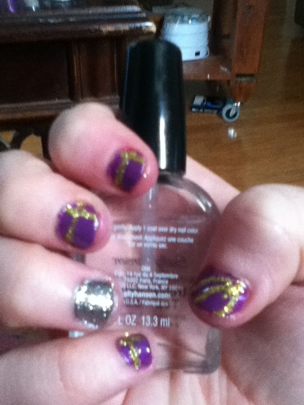 i did the same thing with purple and grey.