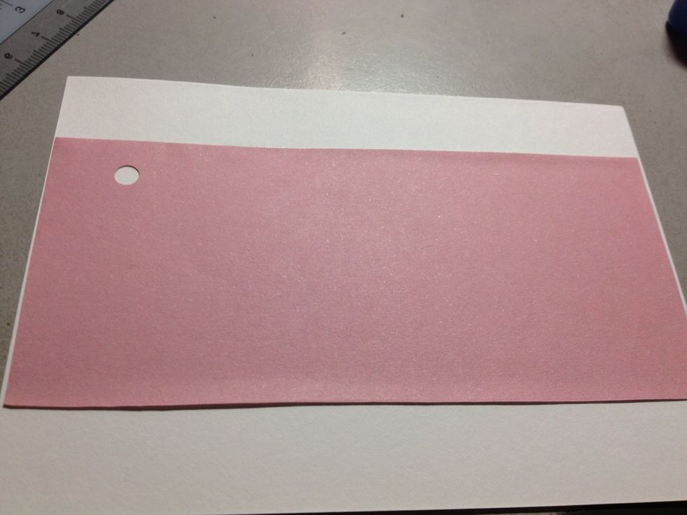 I didn't cut the paper properly, it doesn't cover the entire length of the card nicely like I wanted. Never mind, here's what I'll do...