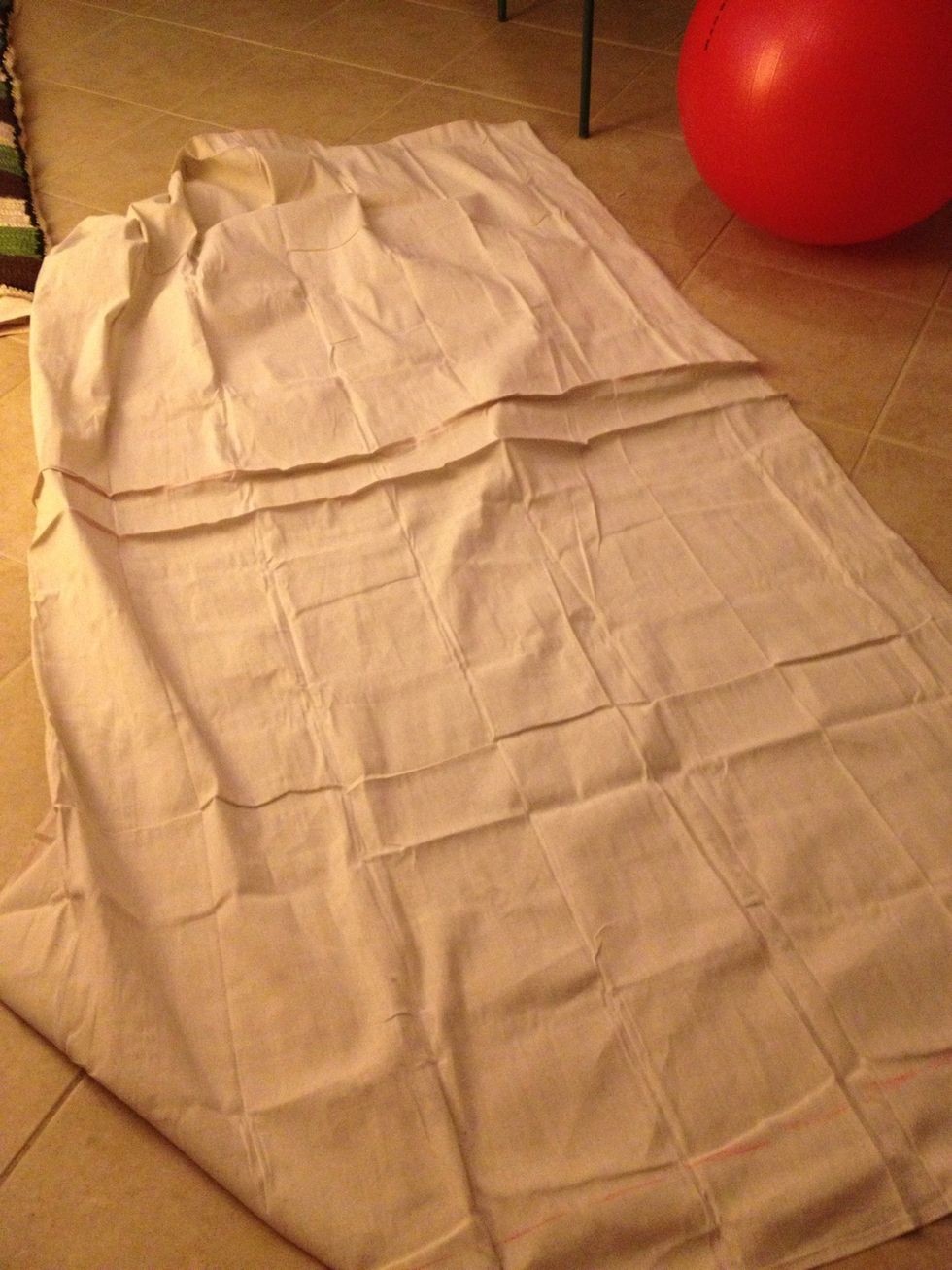 I didn't cut up my canvas- but stitched the edges of the gussets closed. Your choice- I'm just lazy. Stitch the side pieces to the bag to form but leave a large opening on 1 end.