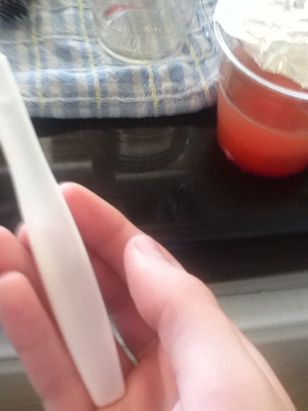 I didn't have sticks so i used broken plastic knives.