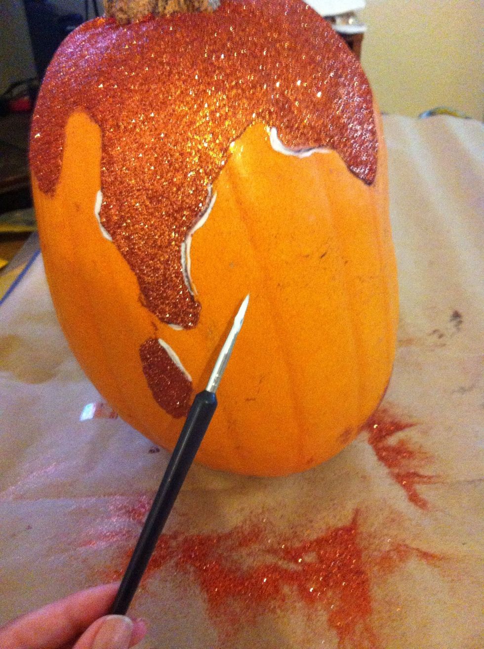 I didn't like the sharpie showing through so I did some touch ups.