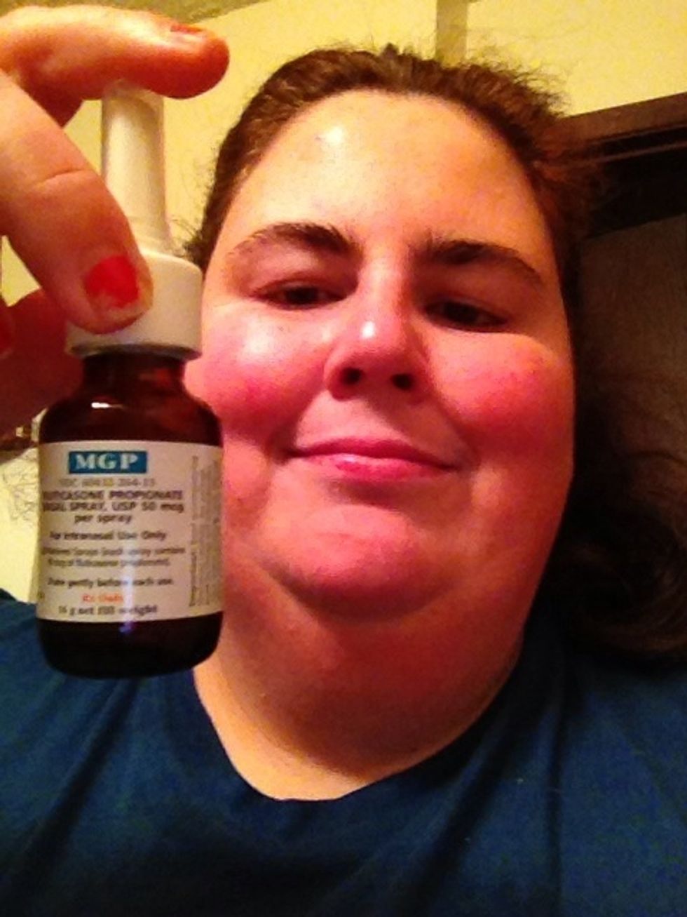 I do my Flonase every other night for my throat. This is the point at which I would take my anxiety med if needed. This is when you take your meds.