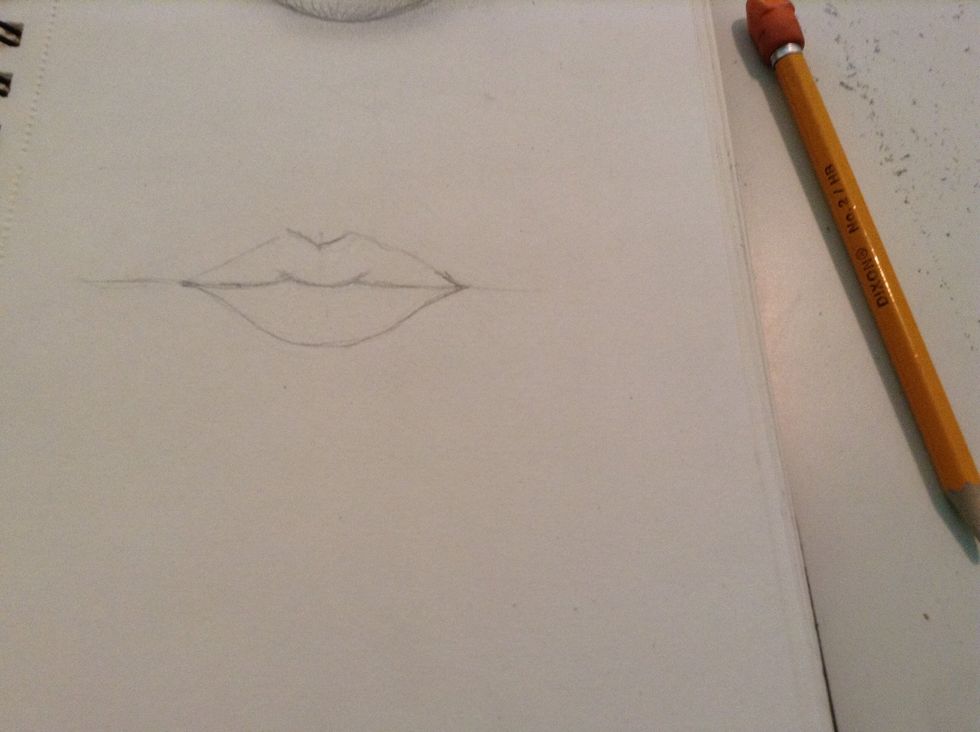 I don't know if u can tell, but I fixed the bottom lip. make sure spat the corners of the mouth, the are curved!!! that's a huge mistake people do:/