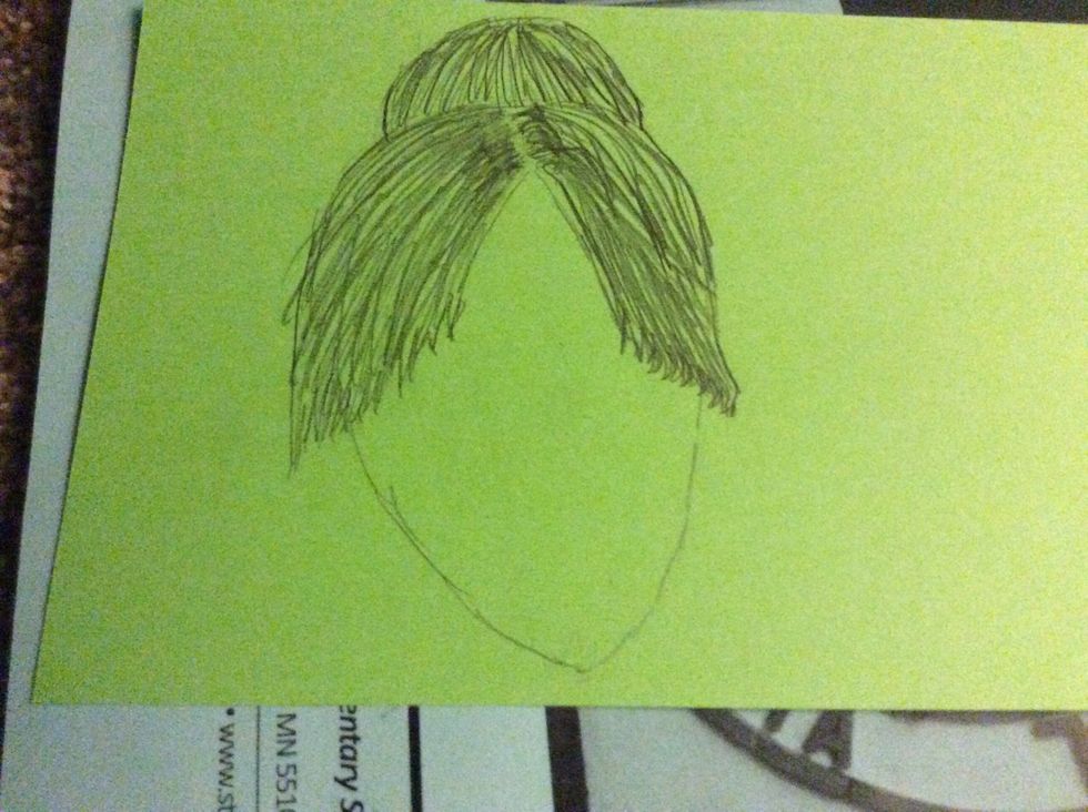 I don't the shape of my head so I'm gonna erase the chin part