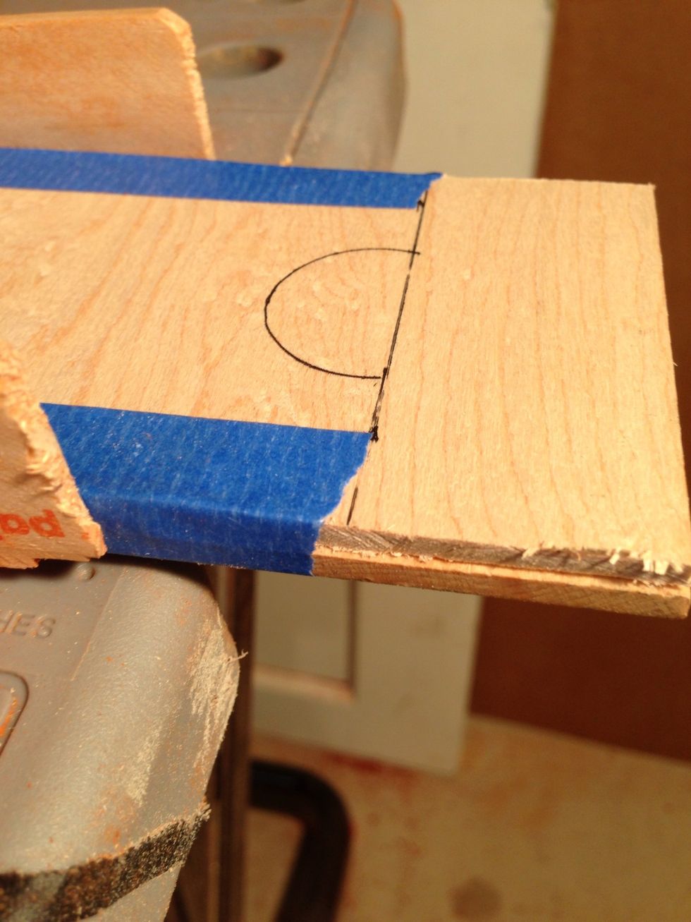 I double stacked the wood to get accurate cuts.