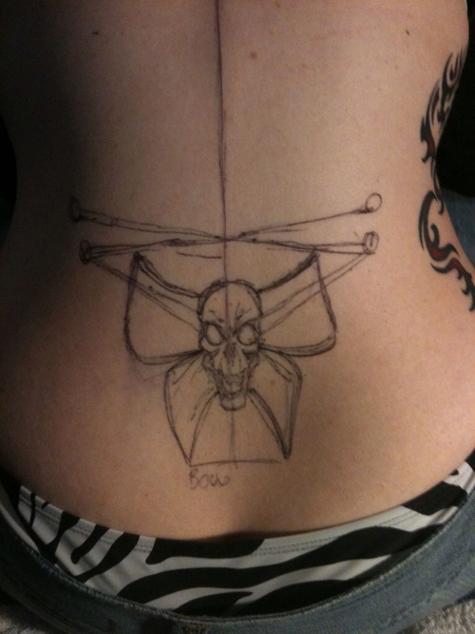 I draw, design and apply everything by hand. Stencils are a useful tool, but in most cases old fashioned is fun and more unique to the individual.