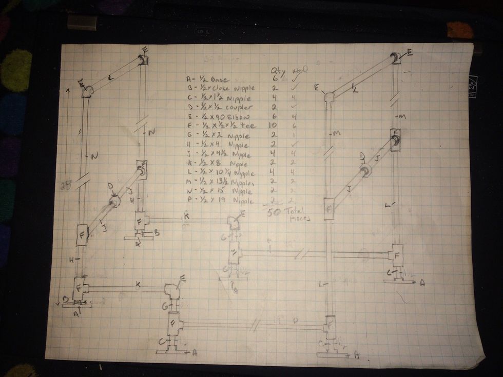 I drew a more detail drawing to make sure all details were correct.