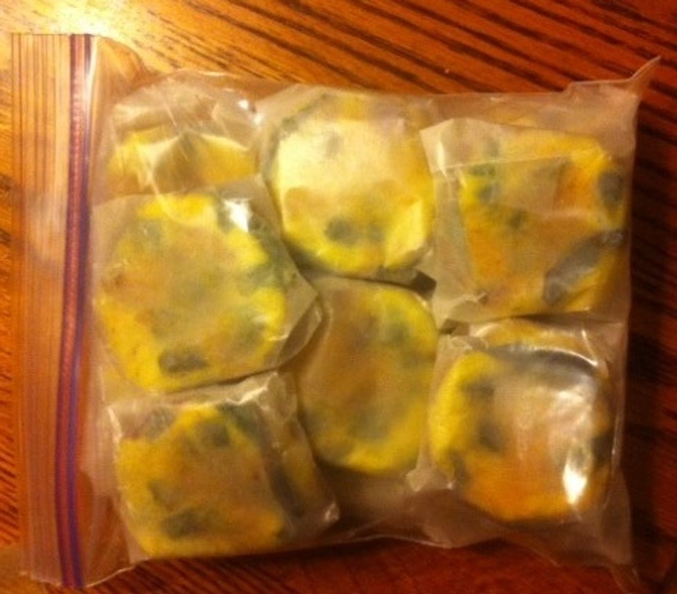 I ended up freezing these. Yes, they are wrapped individually in wax paper and placed in freezer bag. I will admit, wrapping individually was a pain but worth it in the morning.. or whenever. Enjoy!
