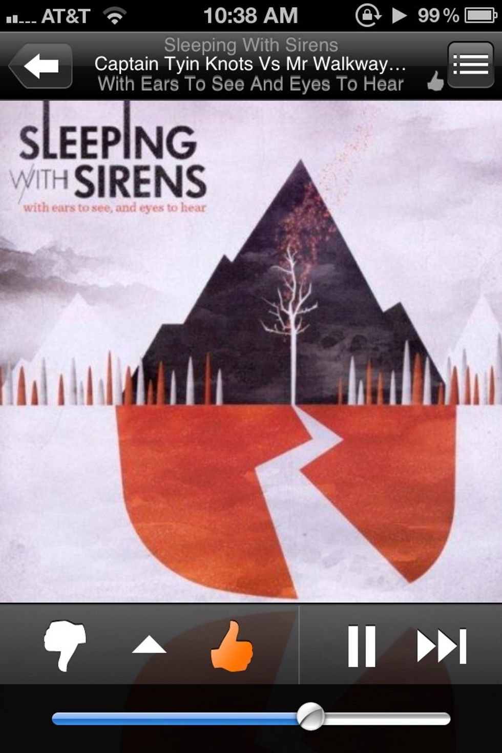 I ESPECIALLY love album covers(usually really good for paintings) this is With ears to see and eyes to hear- Sleeping with Sirens