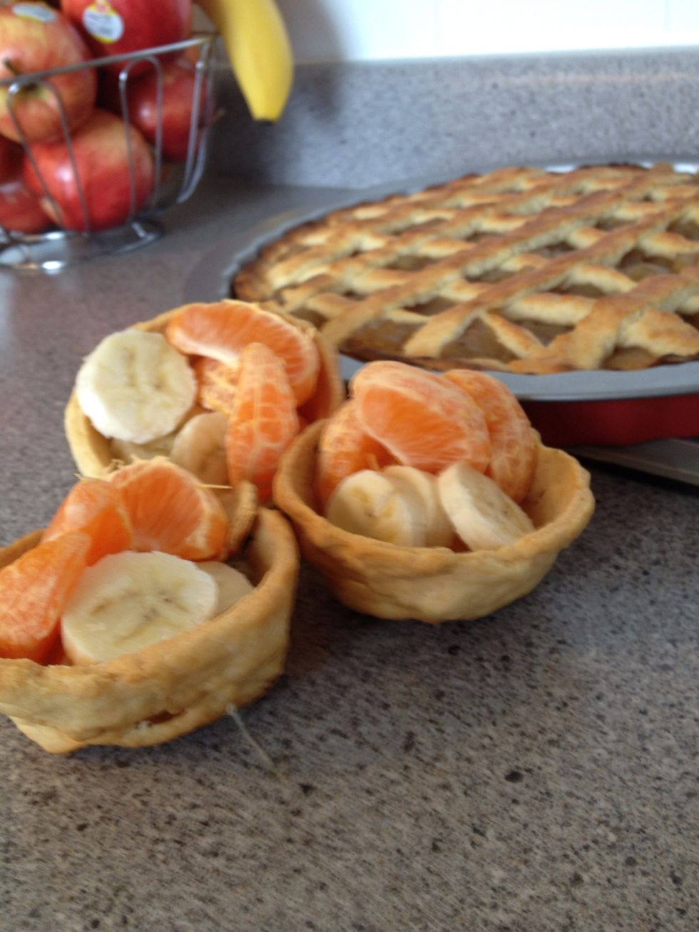 I fill then with fruit u can put ice cream too