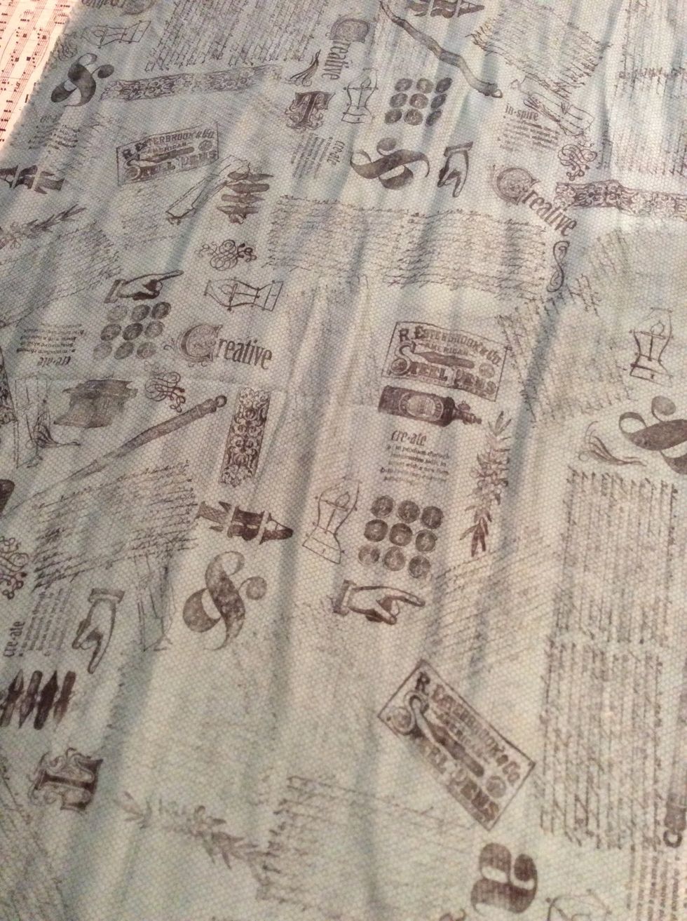 I filled in larger spaces with the script stamp.