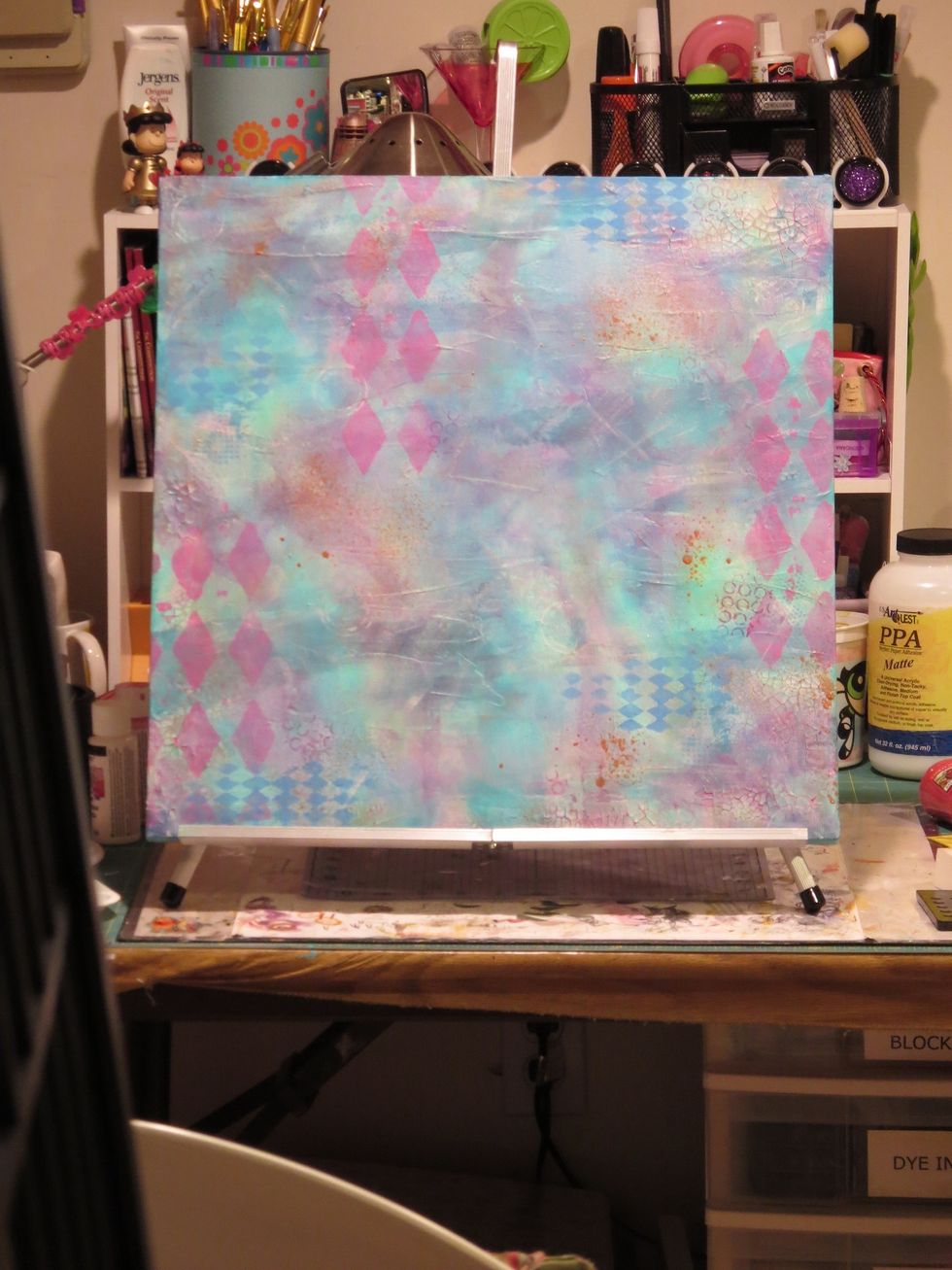 I finally decided this was the correct position after the stencils were added.