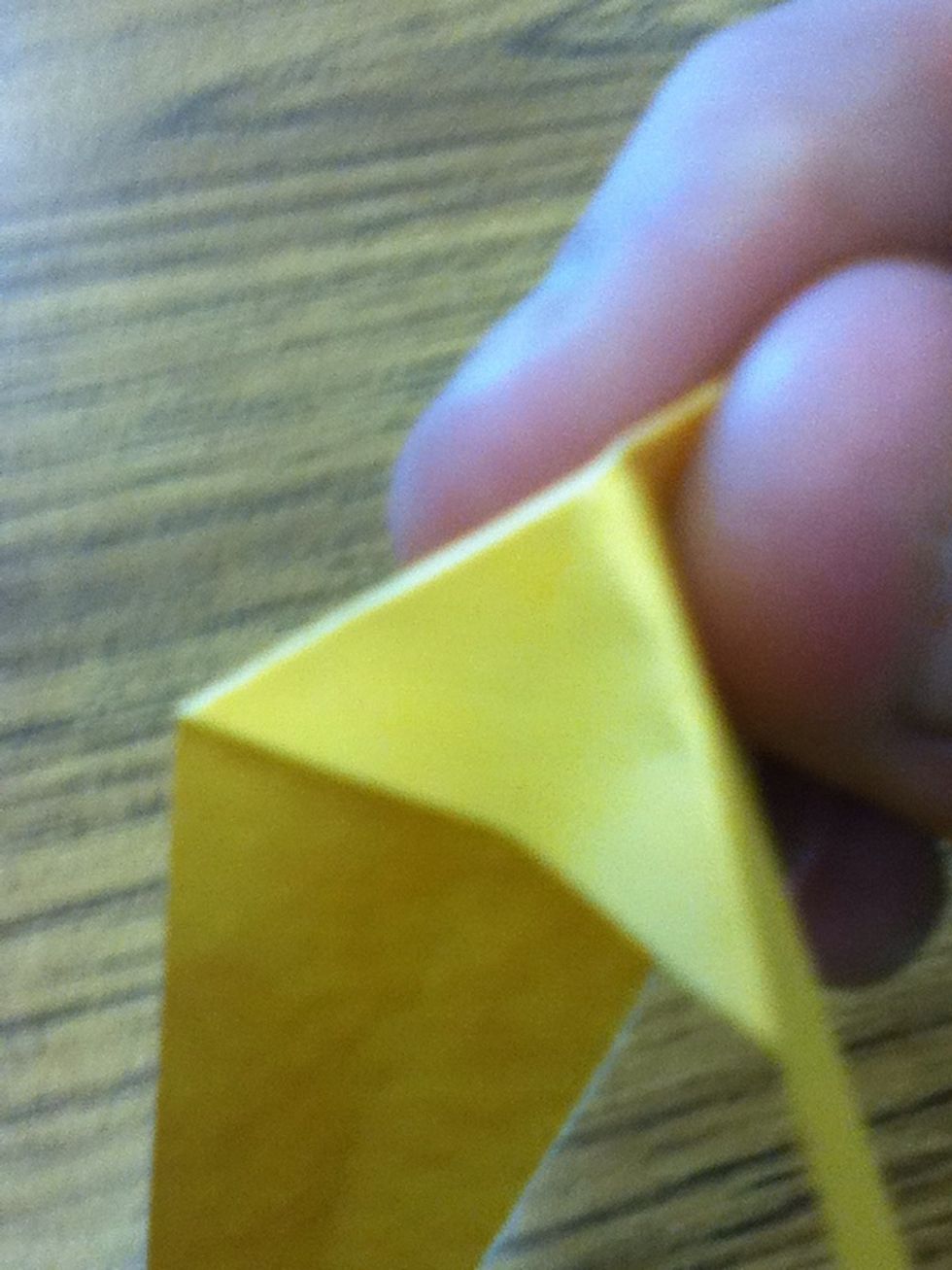 I find that it's easier to push in the triangular area so that it's shape is well defined.