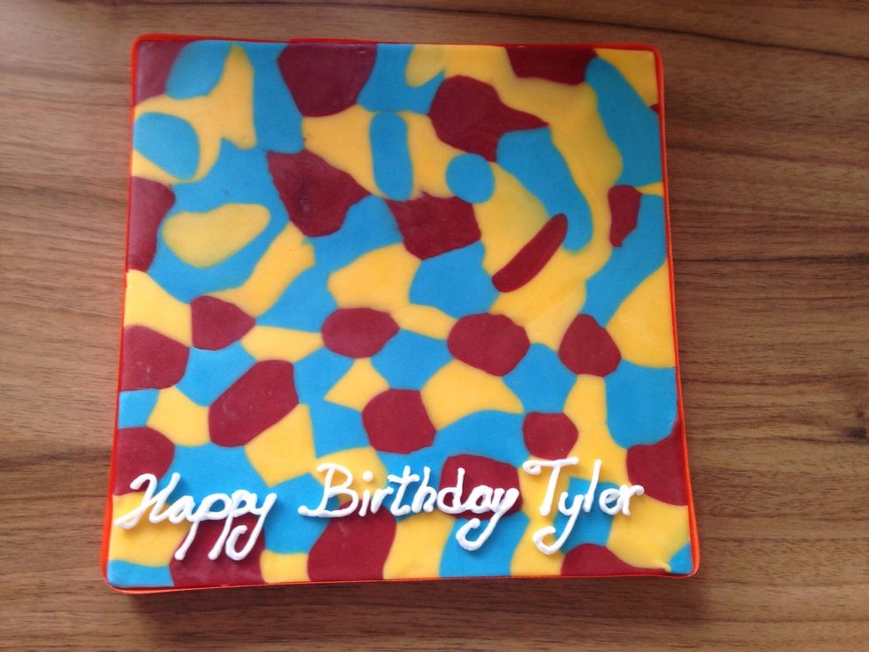 I finished mine off with piped birthday message