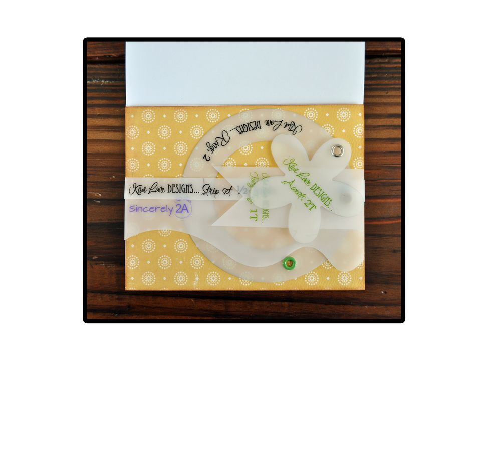 I first use my Designer Templates to help create the look I want by laying them out on the base of the card. I love how they allow me to see what it will look like before I have to cut anything!