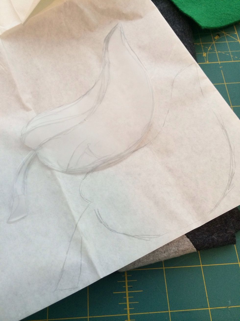 I flipped this cut out over and traced it on the back of the adhesive paper.