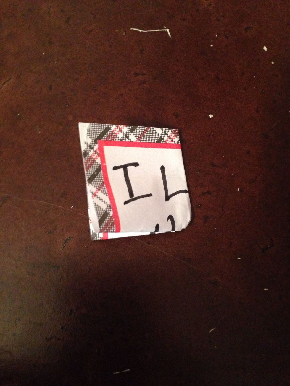 I folded it so it could fit inside the heart