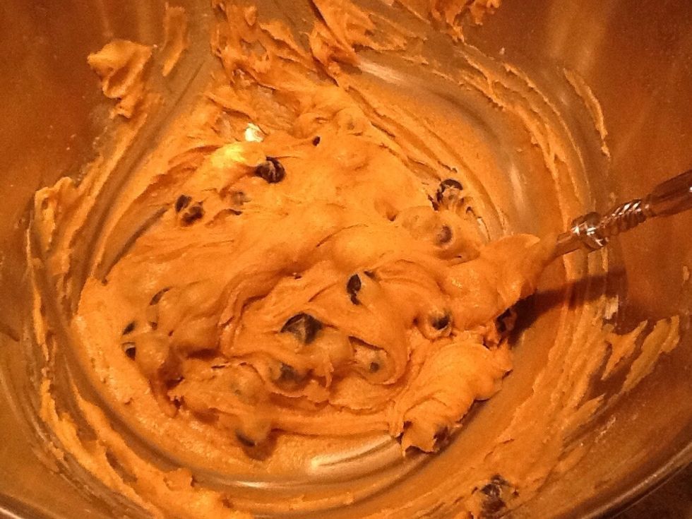 I folded them in carefully to not smash them.