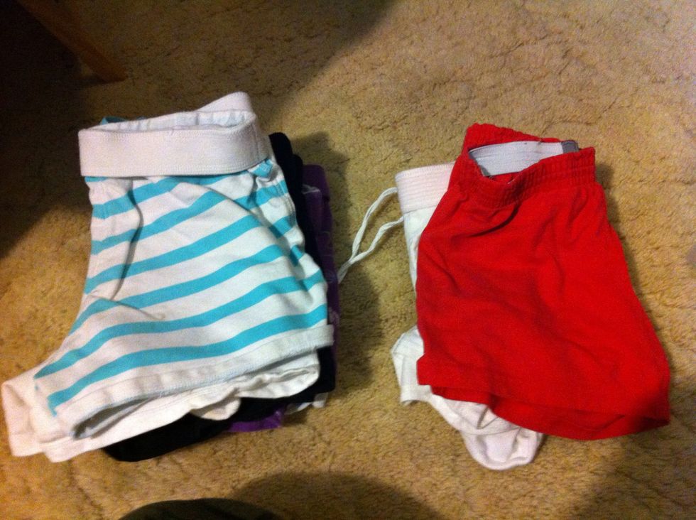 I found 4 pair that don't fit! Donate, give to niece, or reuse the material for something else.