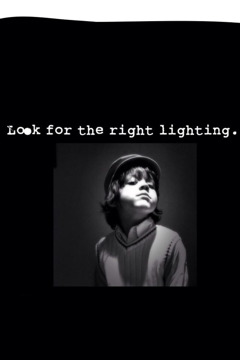 I found a great canned light in my hallway for this one. Give lighting a thought. When outdoors, you are best off early morning, late afternoon, or on cloudy days when shadows aren't so harsh.