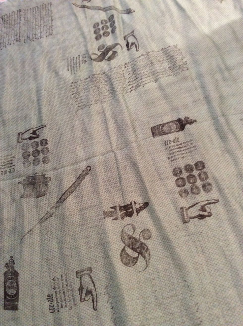 I found it worked well to start with bold images, spacing them out randomly over the fabric.