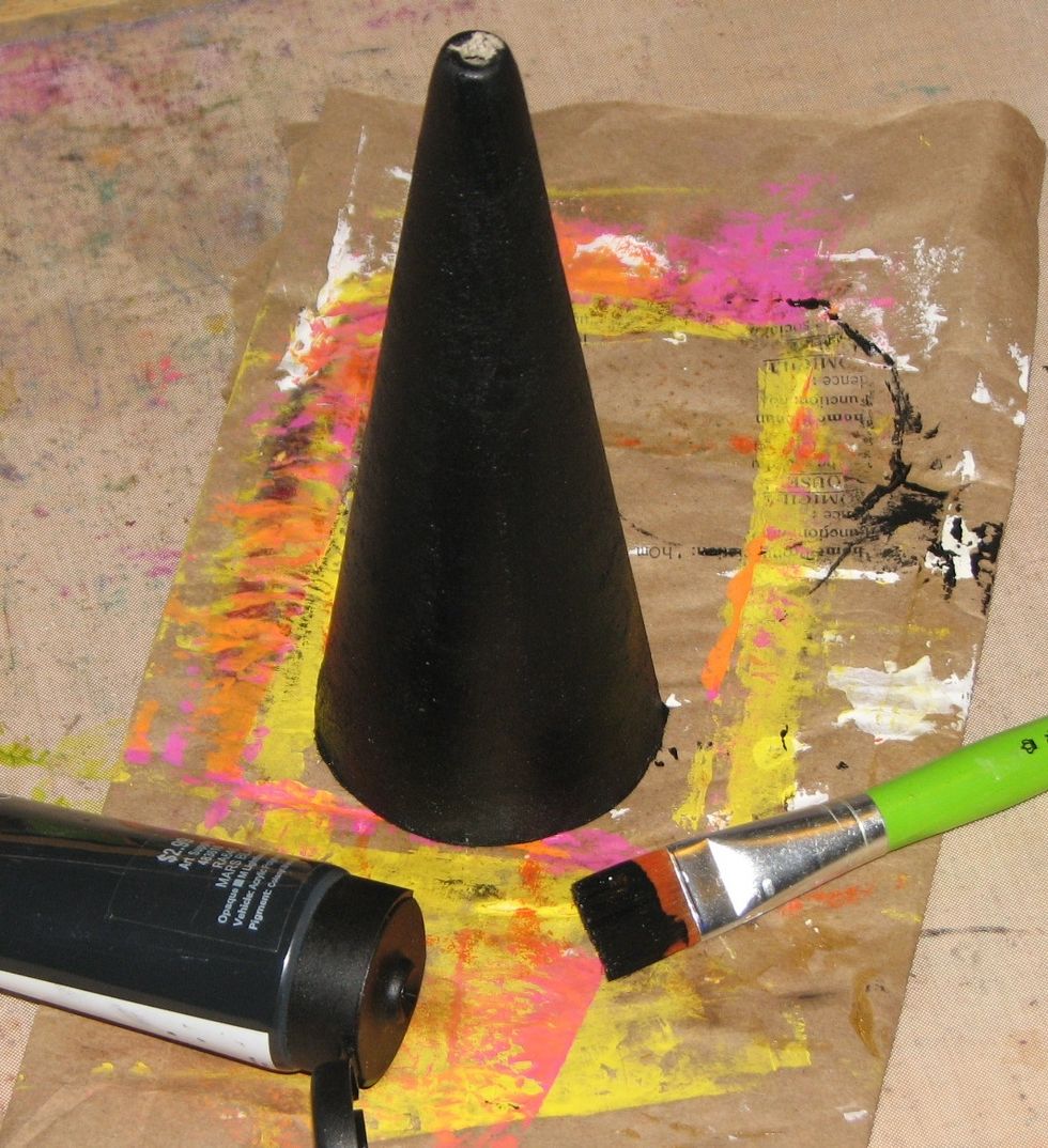 I found the knitting cone absorbed lots of paint so you may need to add a second layer or simply spot check it.
