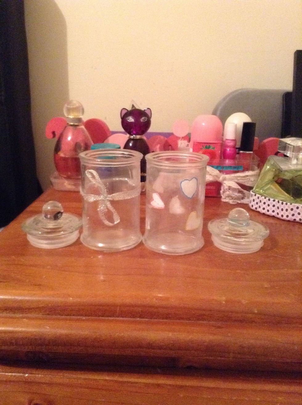 I found these jars and they look cool to add some of my stuff in them