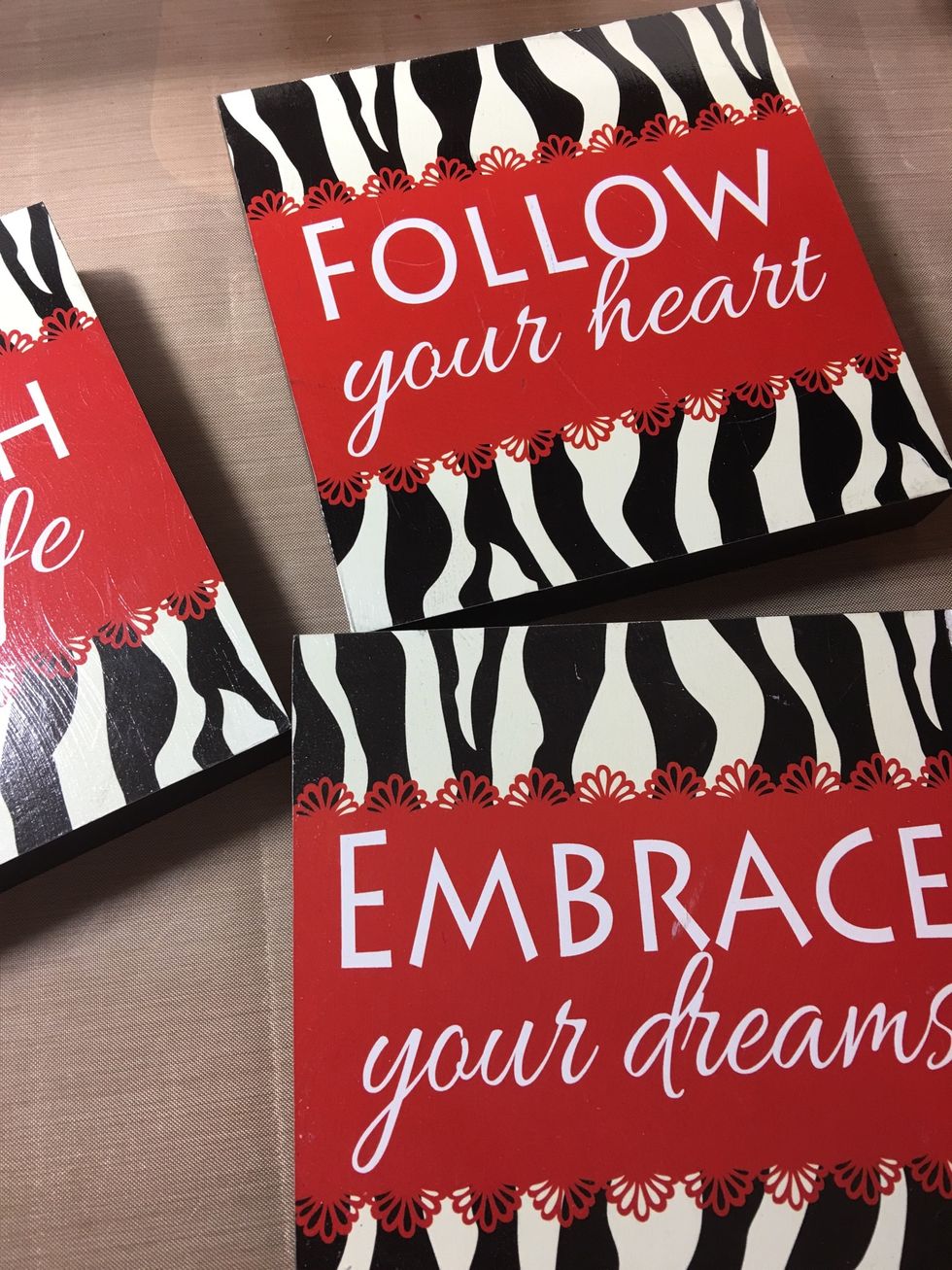 I found these three wall art signs on the clearance rack at the At Home Store.