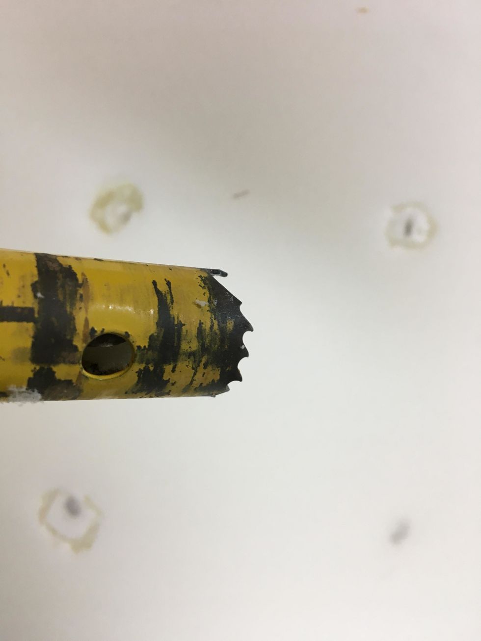 I found this nifty tool in my husbands work bench that works great. It's really for cutting wood.