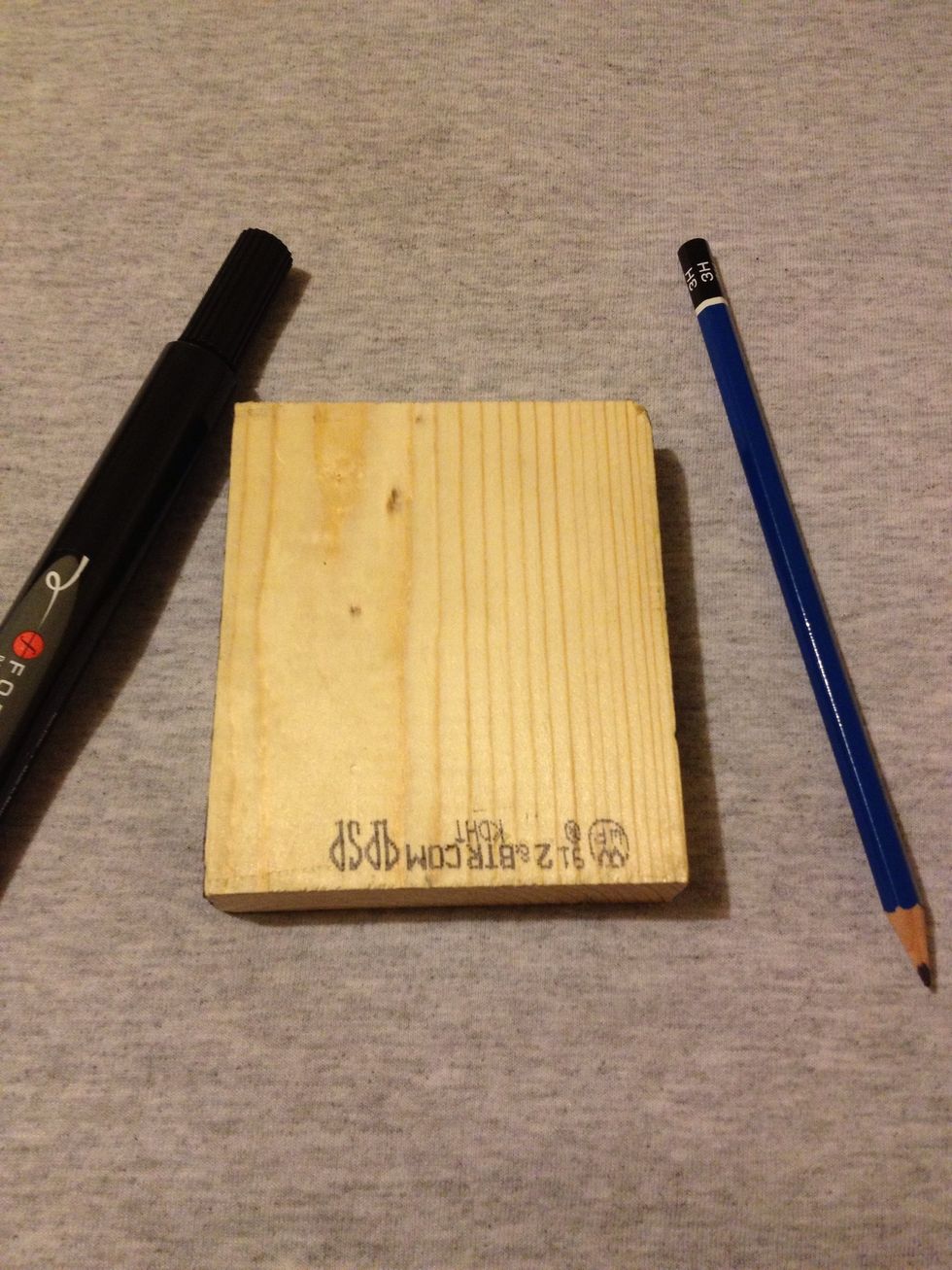 I found this piece of wood laying around so I figured I show you guys how to make your own letters. This piece of wood is a little more than 1/2" thick. Thick enough to stand on its own