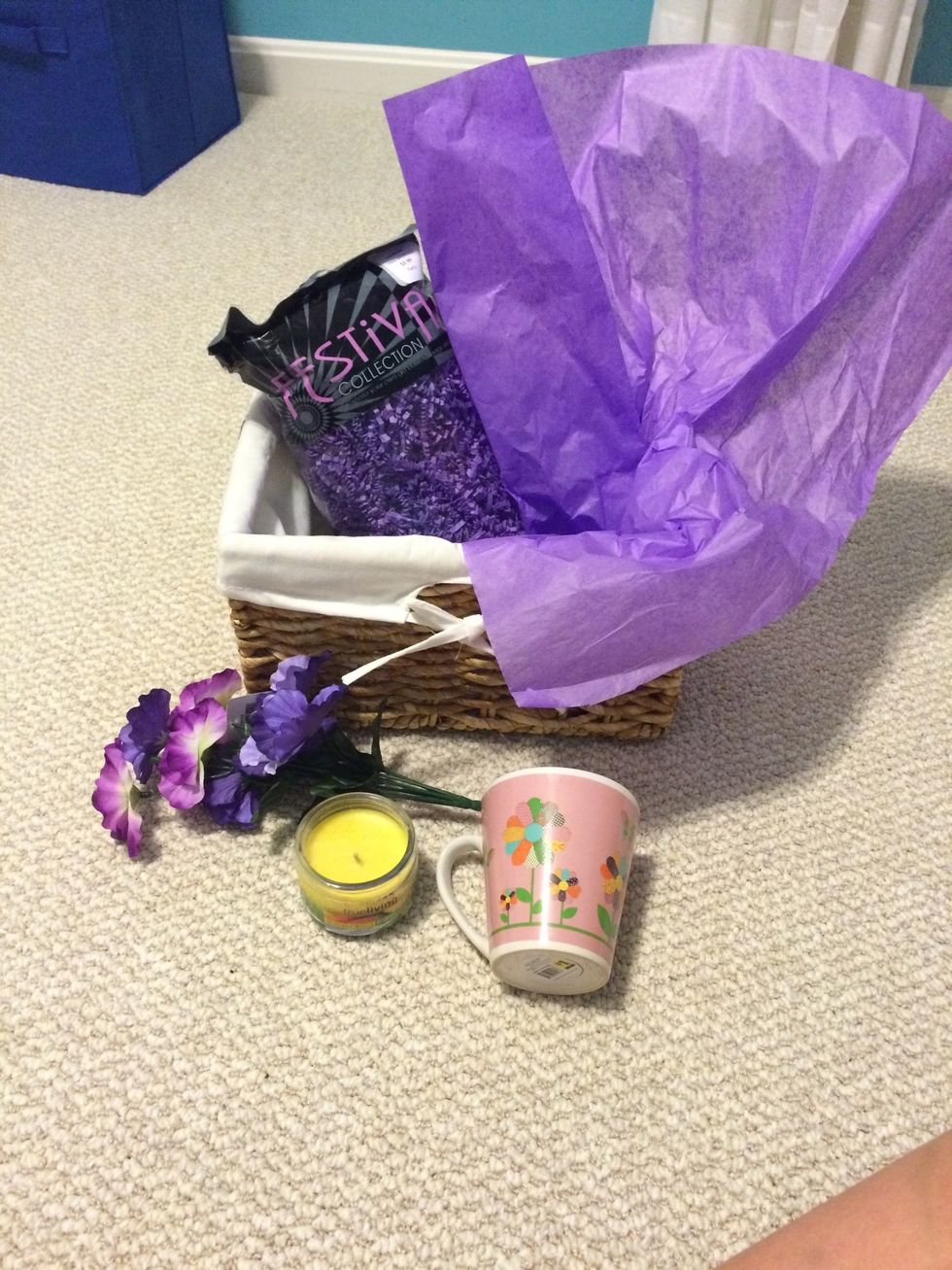 I gathered all of my supplies I have chosen things I know my mom would like you know your mom so you can pick what she revives