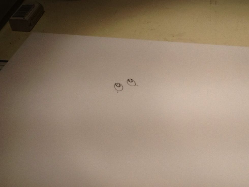 I gave my character's eyes a manga-style sparkle (using circles in the corners to represent light)