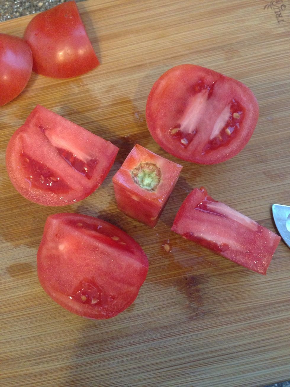 I generally discard some of the mush inside.