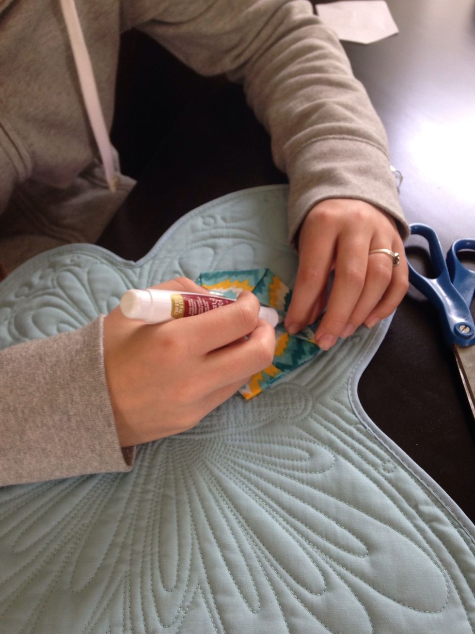 I glued the sides down.