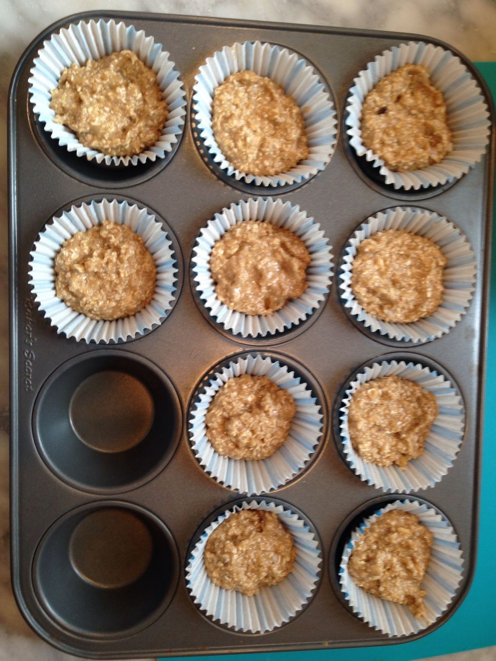 I got 10 muffins out of the mix